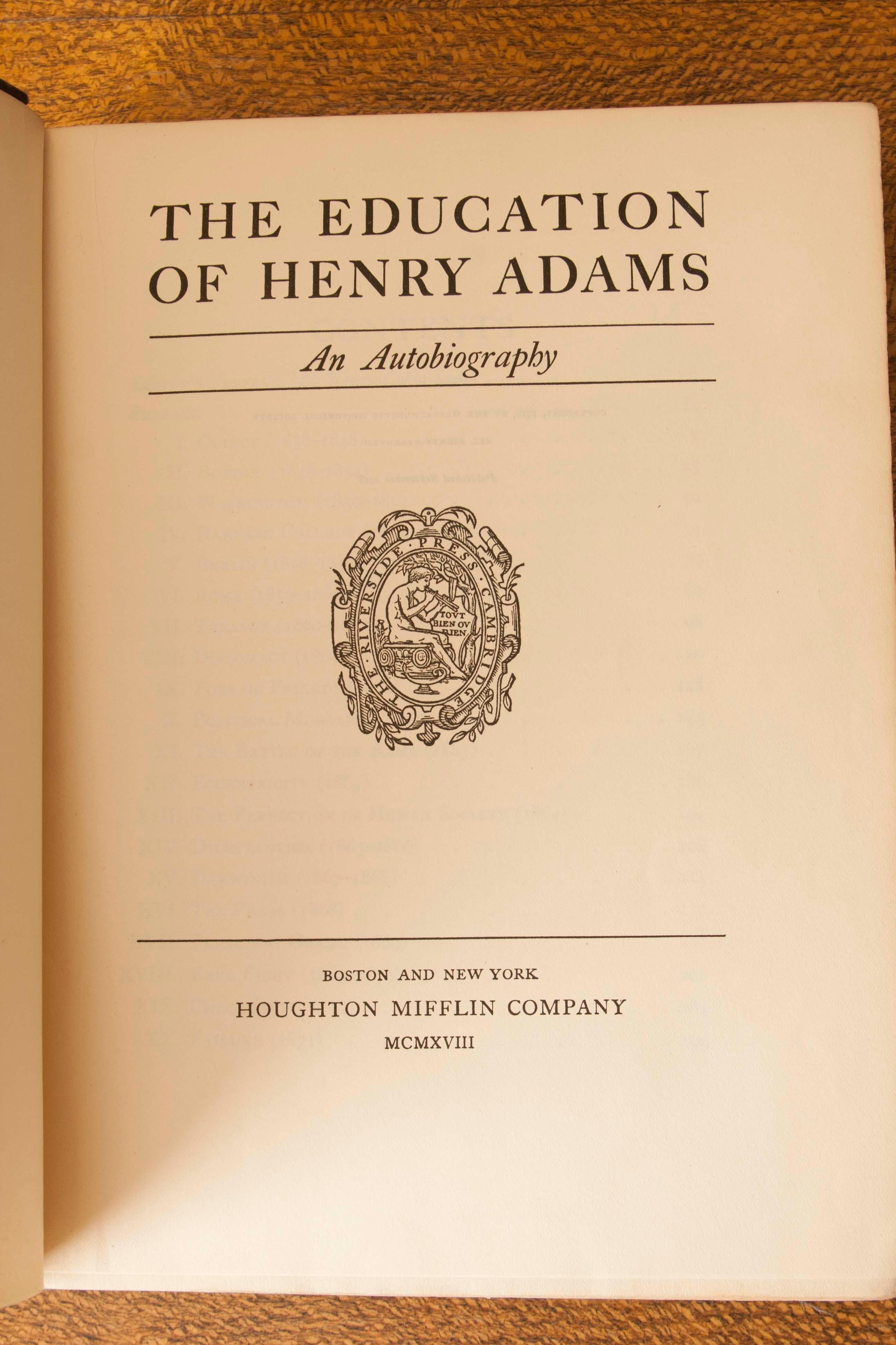 The Education of Henry Adams - Admission365